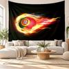 Wandteppich der portugiesischen Fußballnationalmannschaft, Wandbehang aus weichem Stoff, Dekorative Kulisse für Schlafzimmer, Heimwandkunst