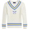Polo Sweater Letter Print V-Neck Pullover Long Sleeve Kids Kids Sweater 323962915-001