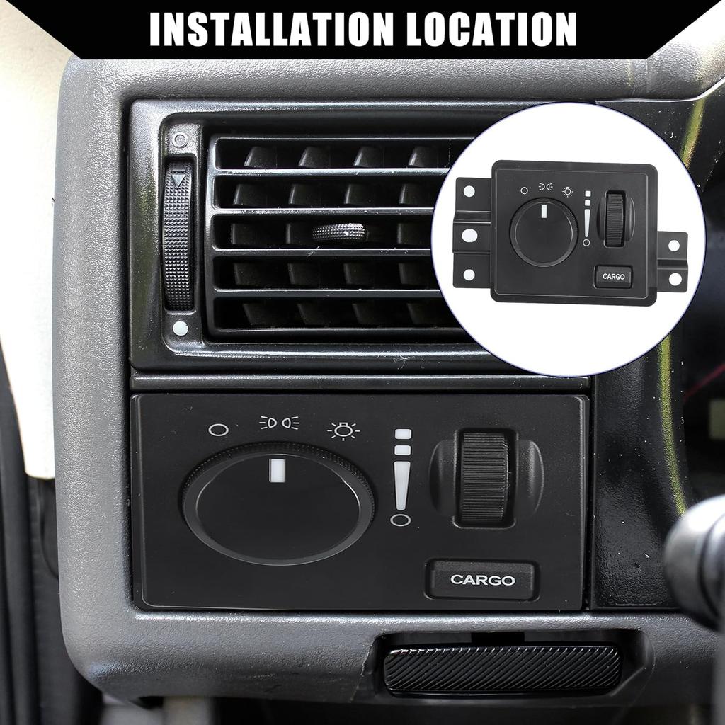 No.56049636AC / Front/Car Headlight Switch Replacement for Dodge Dakota 2005-2010 for Dodge for Ram 3500 2006-2010 / Headlamp Switch/Plastic / 1