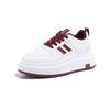 Ankela red muffin thick-soled heightening striped little white shoes women's 2025 spring and autumn new popular versatile casual board shoes