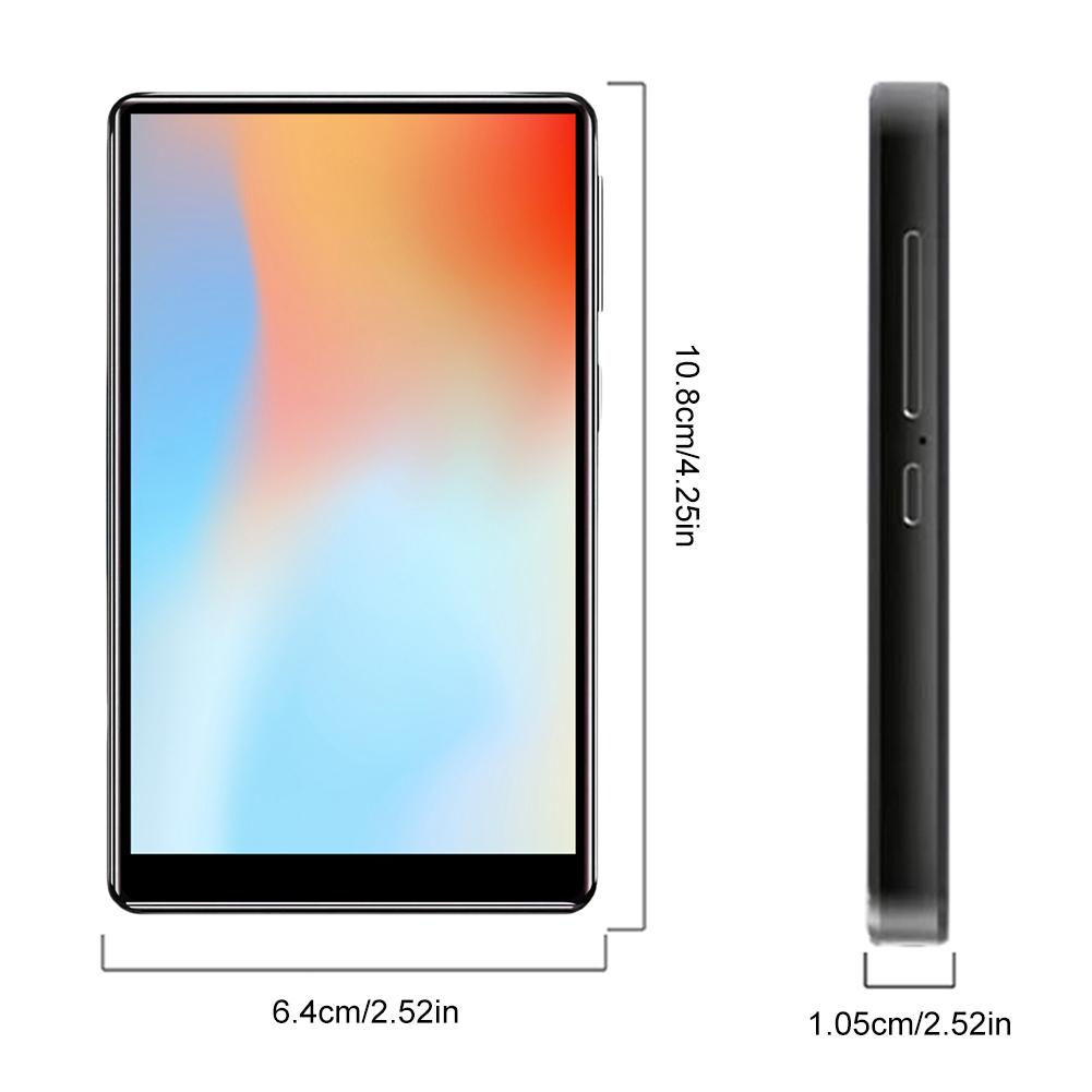 M13 32GB/64GB MP3 Player For Android 14.0 Rechargeable Bluetooth 5.0 Portable Music Walkman 4Inch Full Touch Screen Audio Player
