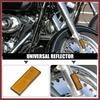 6 Pcs Rectangular Stick-on Safety Spoke Reflective Self Adhesive Reflector for Gate Posts Cars Trailer Motorcycle Trucks Boat Bicycle Bike Orange