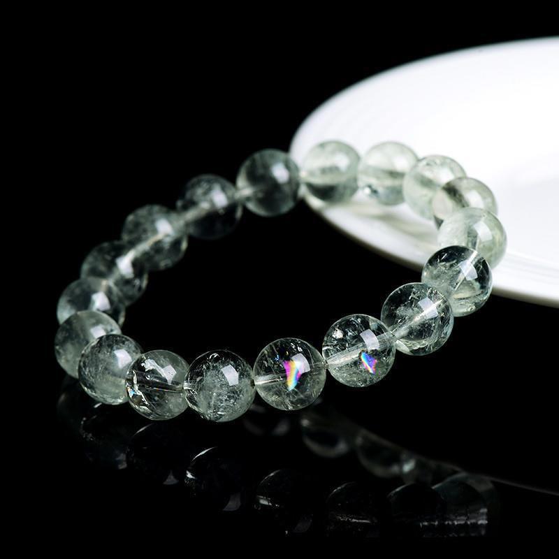 Jiu Ya Seven-Color Green Achatite Rainbow Crystal Bracelet