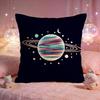 Cartoon Space Planet Cushion Cover Premium Comfort Reversible Pillow Cove Two in One Design for Any Room  Car Interior