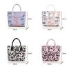 Lunch Bag For Commuters With Leopard And Bow Print Design For Office And Outdoor Use