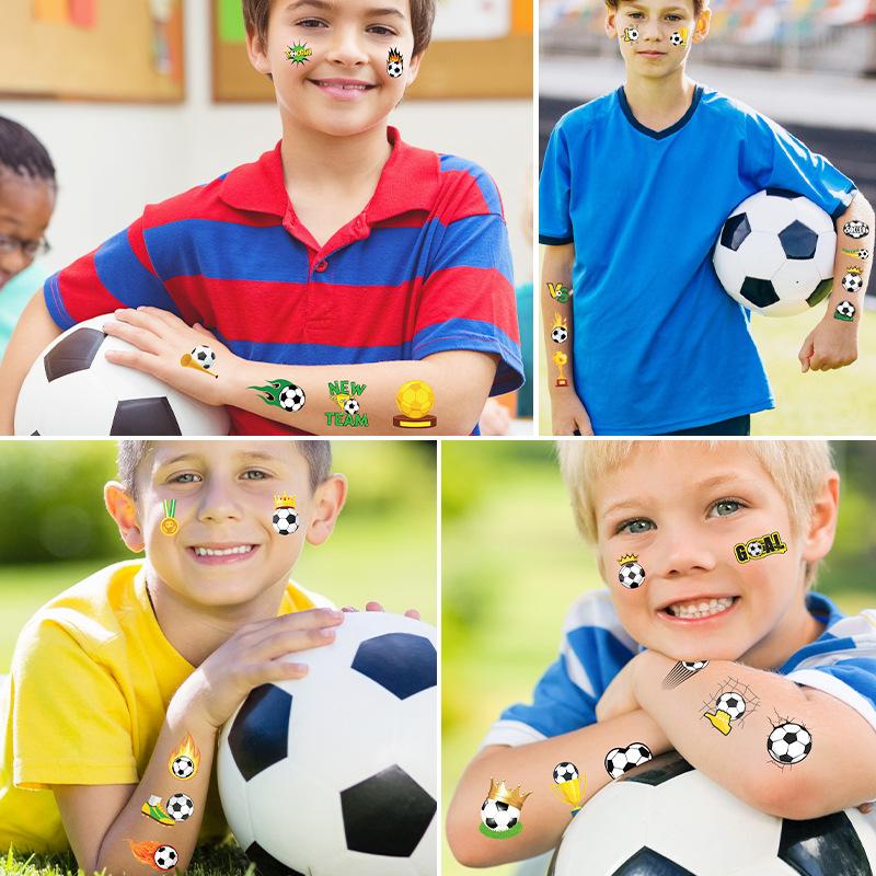 25 New Football Tattoo Stickers World Cup Event Fan Club Activity Party Children's Cartoon Temporary Stickers