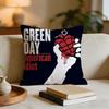 GGreen DDay Band Album Cushion Cover Short plush pillowcase for bed sofa carwashable