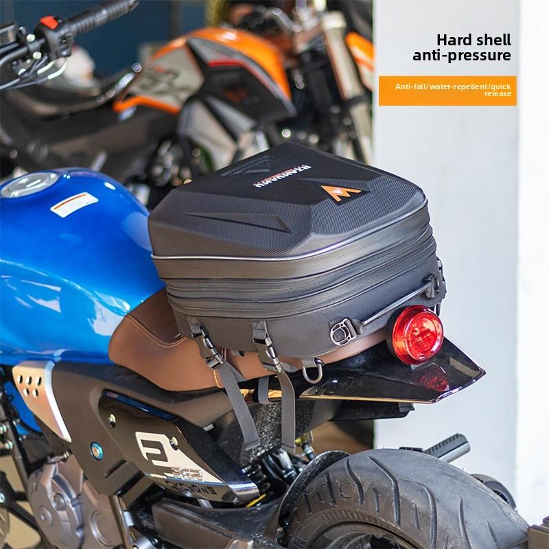 Motorcycle Helmet Bag Tail Bag Multifunctional Rear Motorcycle Seat Bag Waterproof Motorcycle Bag Rider Backpack Luggage Storage