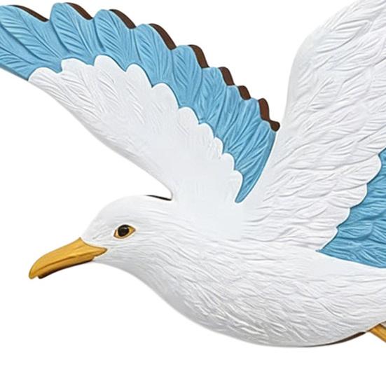 3 Pcs Wood Seagull Beach Wall Art Nautical Coastal Theme Flying Sea Birds Wall Sculpture Lake House Ocean Ornaments for Home Bathroom