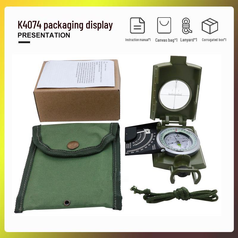 K4074 Hochpräziser Multifunktions-Leuchtkompass für den Außenbereich mit Neigungsmesser