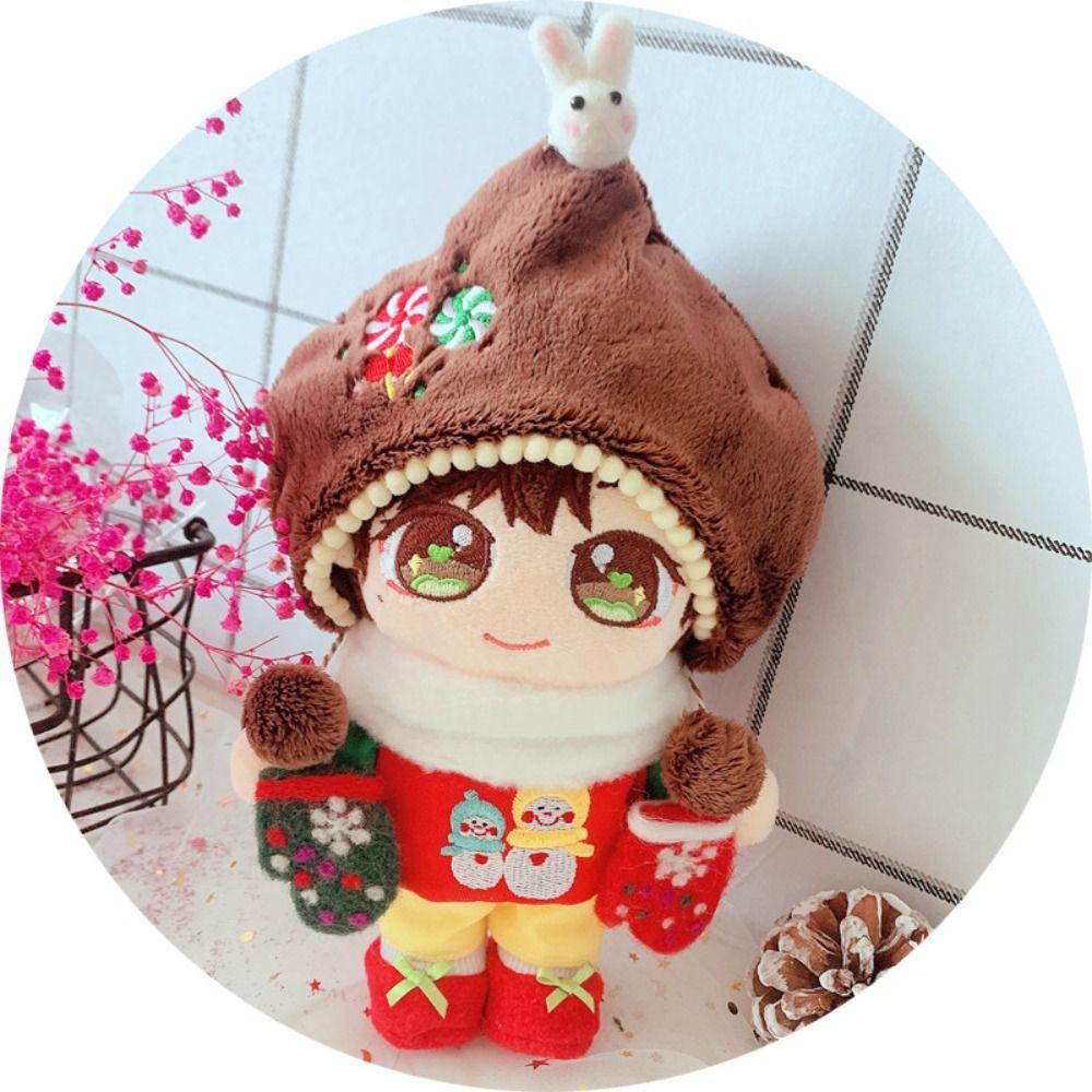 Snowman Cotton Doll Suit Set Lollipop Plush Toy Clothes Cotton Doll Clothes  Children's Gift