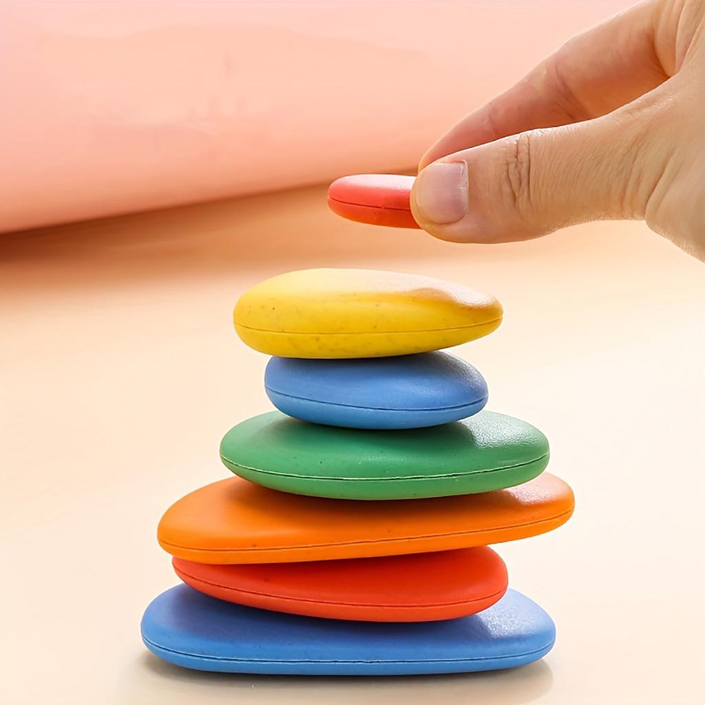 78pcs/98pcs Pebbles Activit Toy, Sorting And Stacking Stones With Activity Cards, Math Countiing Games Educational Learning Toy