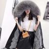 Winter New Wool Cotton Clothes Medium and Long Women's Removable Imitation Raccoon Hair Liner Thickened Large Size Imitation Fur Jacket