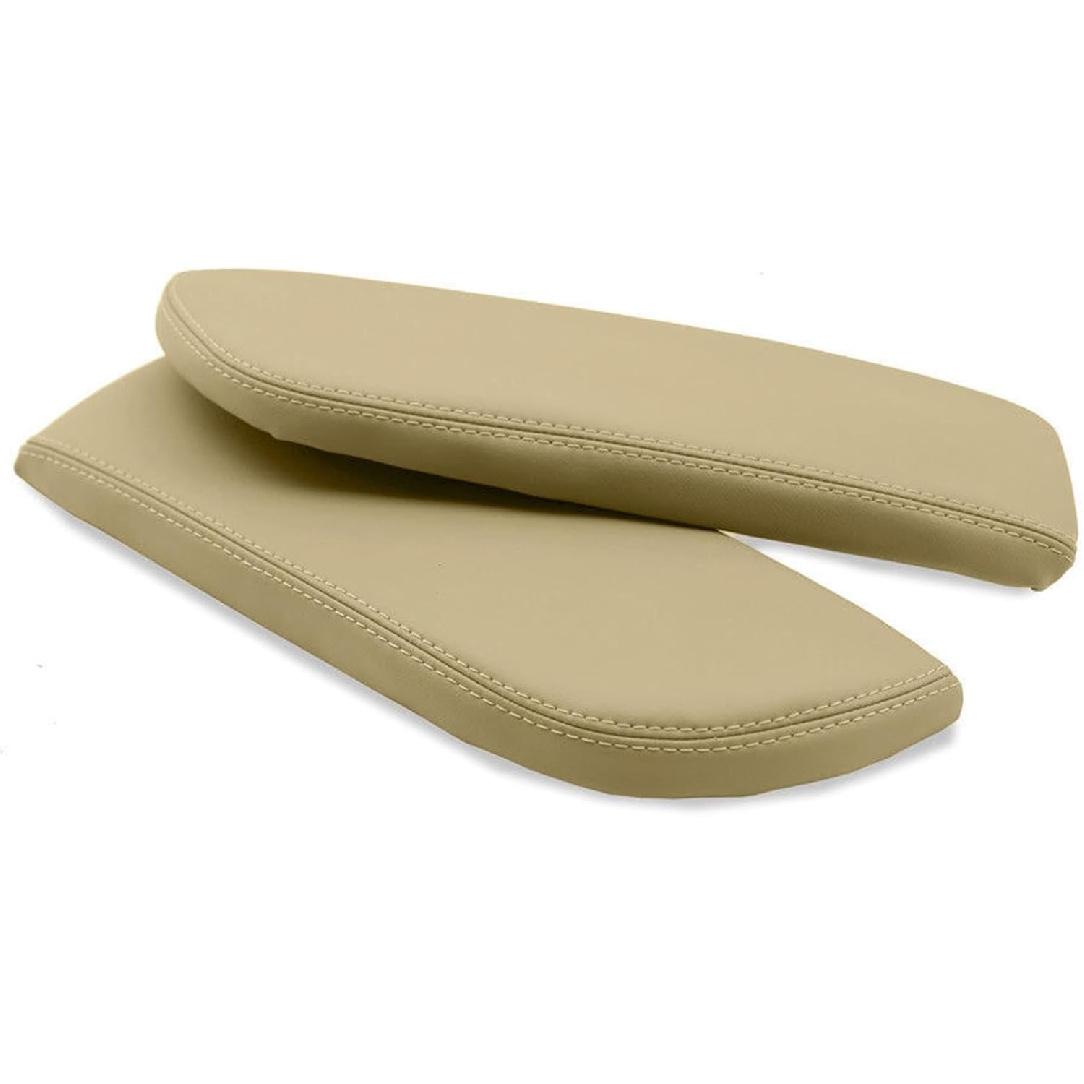Mythoria Car Center Console Lid Armrest Leather Synthetic Cover Protector Beige Tan Compatible with Acura MDX 2007 2008 2009 2010 2011 2012 2013