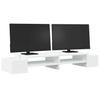 Monitor Stand with Storage Space White 100 X 27 X 15 Cm Wood Based Material