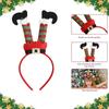 Gifts Foolscap Christmas Hair Hoop Long Leg Plaid Santa Claus Headband Cartoon Funny Christmas Cap Hair Bands Party