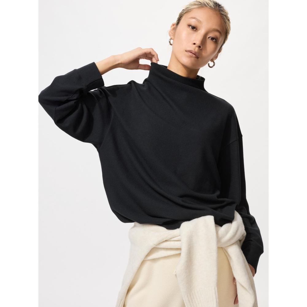 Uniqlo SofT KniT Fleece Mock Neck T