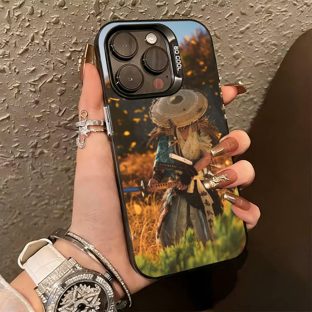 G-Ghost Of Yotei Game  Phone Case For iPhone 17,16,15,14,13,12,11 Plus,Pro Max,XS,Colorful Silver Black Cover