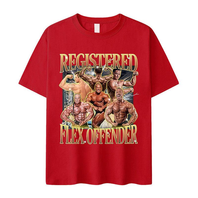 Funny Registered Flex Offender Meme Tshirt Unisex Retro Oversized Short Sleeve T Shirt Fashion High Quality Cotton Tees Streetwear S