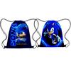 Sonic Hedgehog Drawstring Bag Portable Oxford Cloth Bag For Gifts Blue Color Creative Cartoon Style