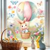 2026 Easter Hot Air Balloon & Cartoon Rabbit Decorative Electrostatic Wall & Glass Stickers