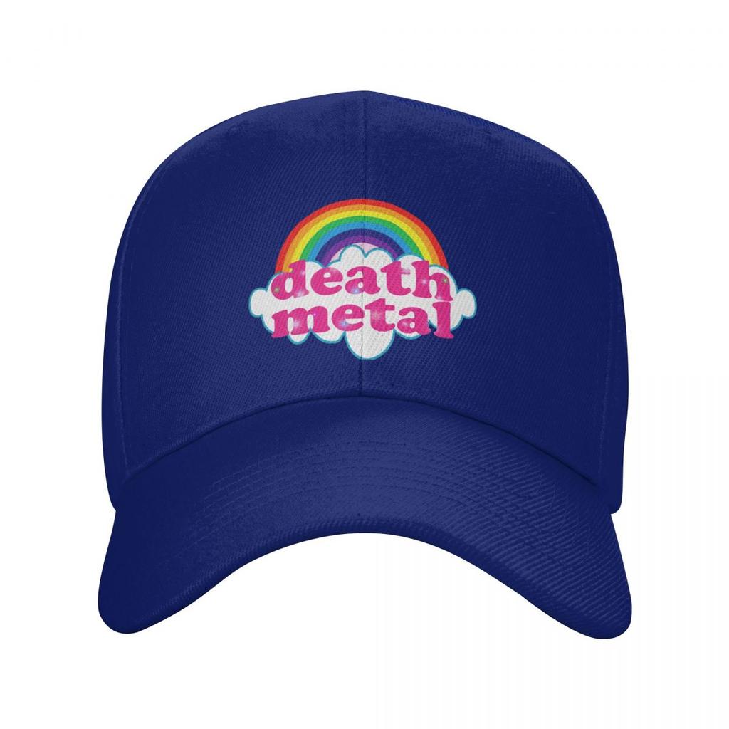 Custom Fashion Unisex Rainbow Rock Music Death Metal Baseball Cap Adult Adjustable Dad Hat for Unisex Sun Protection Snapback Hats