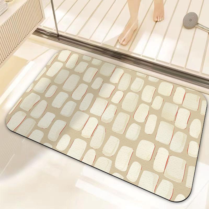 Simple Light Luxury Style Diatom Mud Floor Mat Bathroom Non-Slip, Dirt-Resistant And Wear-Resistant Foot Mat Bathroom Water-Absorbing Quick-Drying