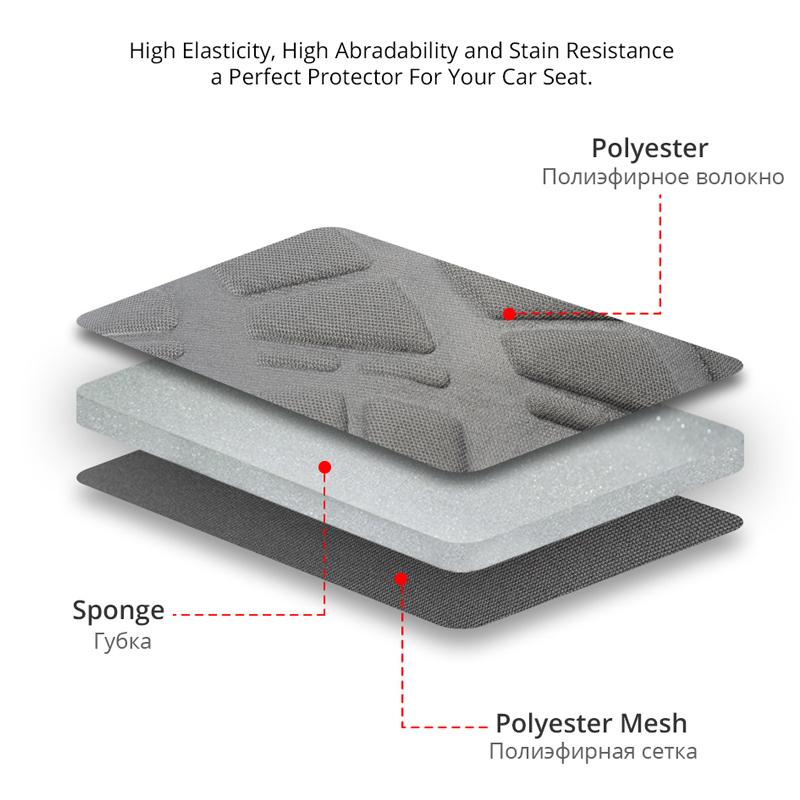 Potahy autosedadel na přední sedadla, šedé embosované odolné chrániče autosedaček pro Toyota Nadia pro Kamaz pro Nissan Terrano