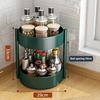 2 Tier Rotating Spice Rack Kitchen Countertop Organizer 360 Degree Rotating Storage Shelf for Condim