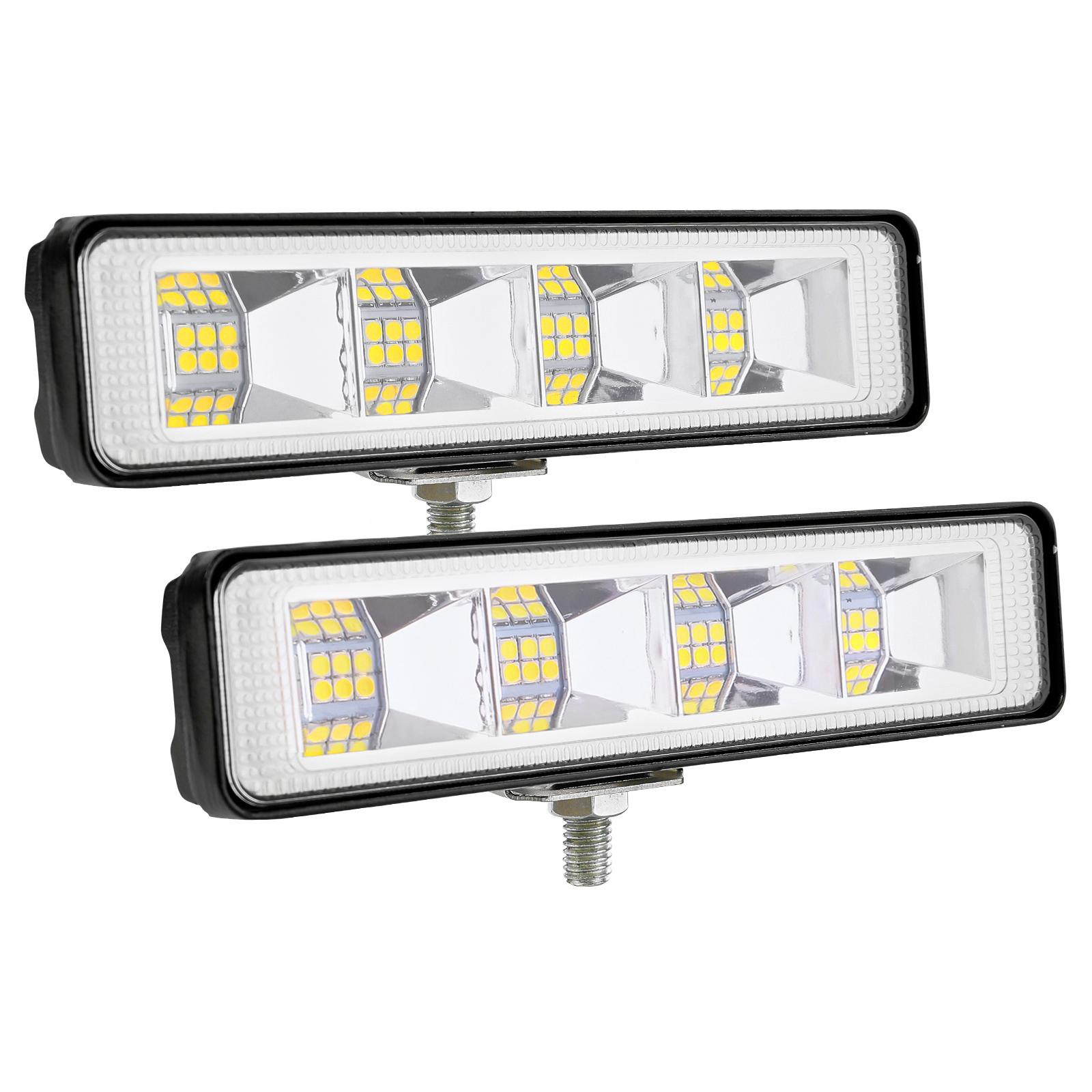 

2 шт., тонкие светодиодные рабочие фары, 6 дюймов, 50 Вт, 12 В, 24 В, фары дальнего света для автомобилей, внедорожных грузовиков, внедорожников 4x4, тракторов, экскаваторов, белые противотуманные фары белый