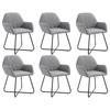 Day and Night - Day and Night Dining Chairs 6 Units of Light Gray Fabric
