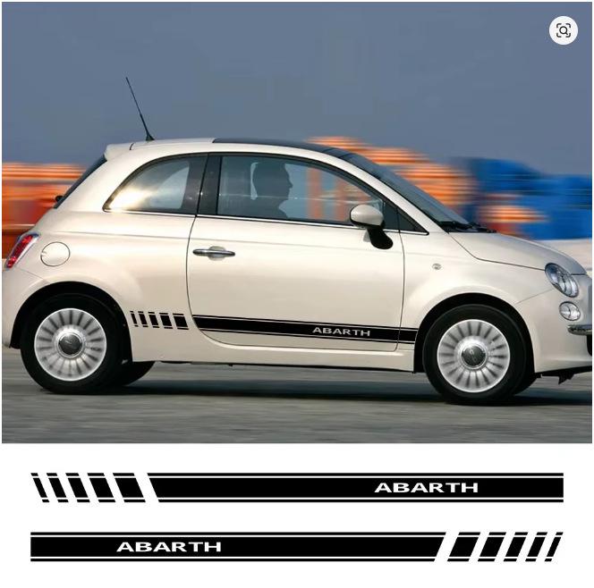 Fiat 500 Abarth Pasek Boczny Grafiki Motorsport Naklejki