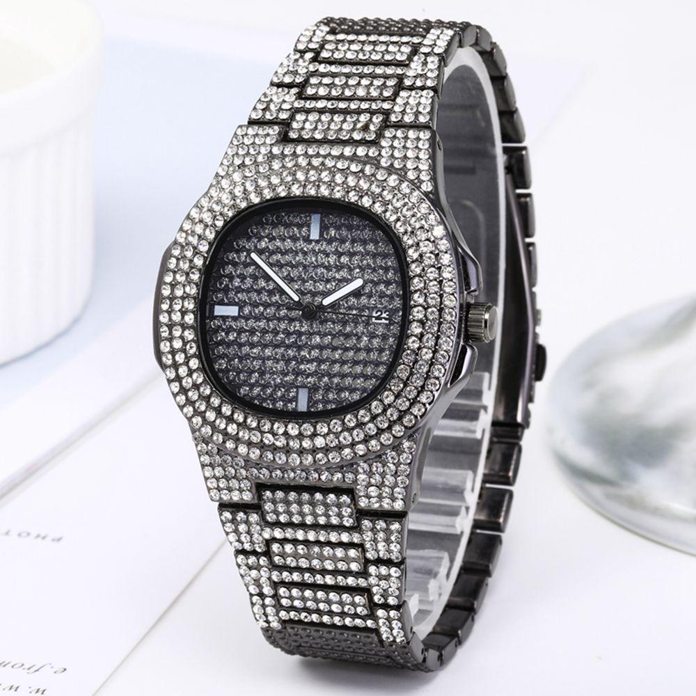 Popular Fashion Watches: Starry Ladies   Rhinestone Men s with Calendar, Ladies  Quartz.