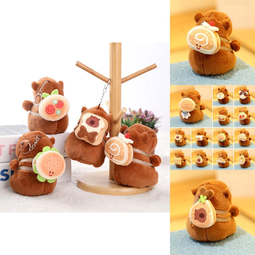 Animal Capybara Stuffed Keychain Plush Toy Cotton Filling  Party Gift Decoration