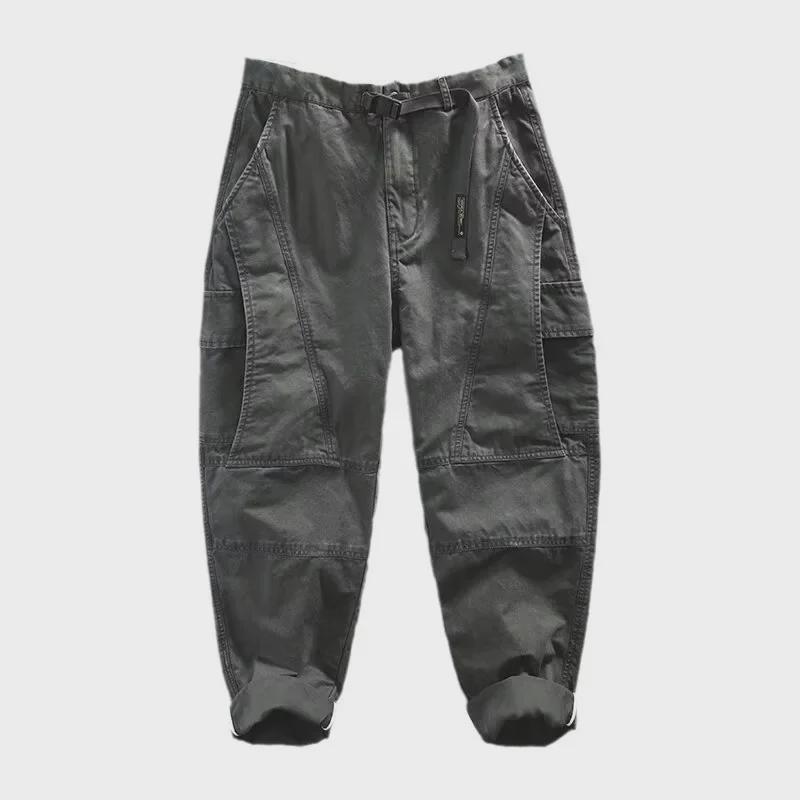 Vintage-Style Loose Japanese Straight-Leg Pants for Men - Spring/Fall Large Size Trending Casual Overalls