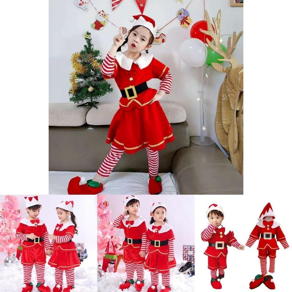 Joyful Christmas Elf Toddler Outfit For Xmas Party Claus Costume