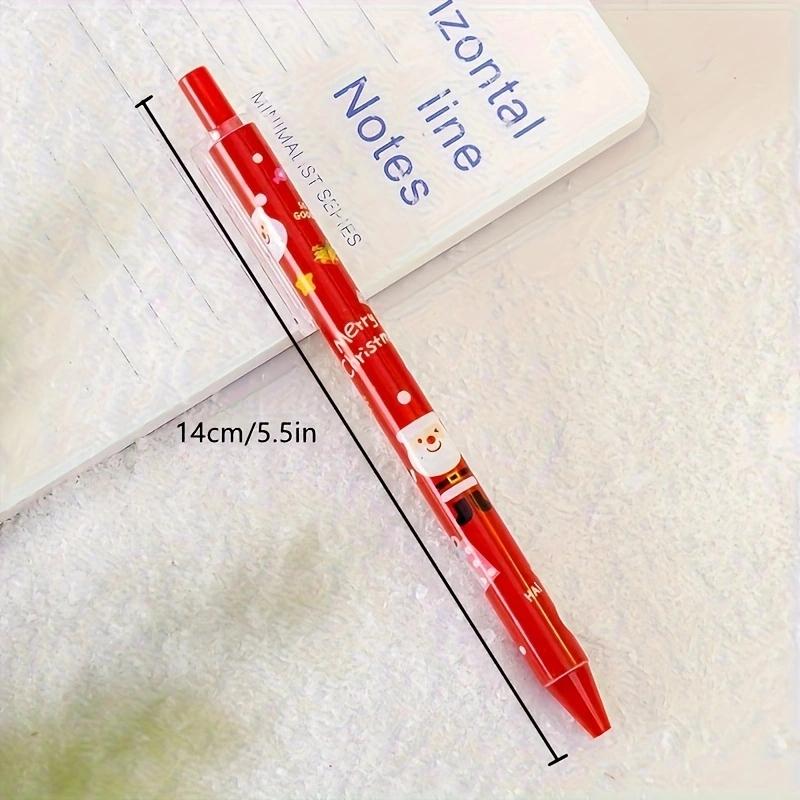4/6/8 Pcs Santa Claus Pattern Ballpoint Pens, Office and Study Writing Ballpoint Pens, Christmas Stationery Gifts (black Ink)