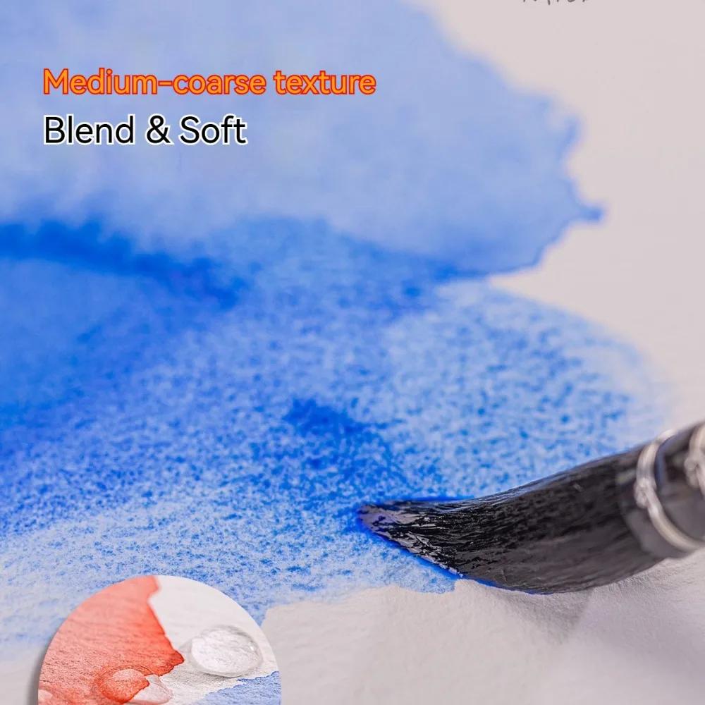A4/A5/A6 10-20 Sheets Art Watercolor Paper 300 Gsm Thick Textured Cotton Paper Deckled Edge Handmade Paper for Painting Postcard