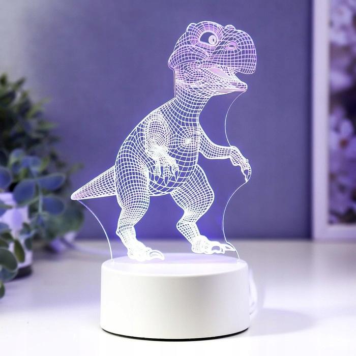 Children's Lamp In the Shape of a Dinosaur LED 3D 3 Light Modes Engraved