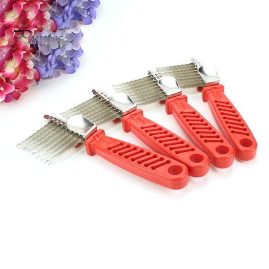 Dog Dematting Comb Rake Detangler Brush for Dogs Stainless Steel Grooming Comb Cats Pets Matted Fur Removal On Undercoat Tool Pet Supplies