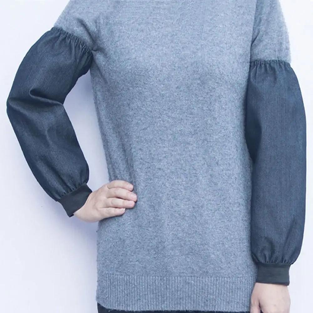 Dark Blue Arm Protective Sleeves Wear Resistant Antifouling Denim Lengthen Cuff Labour Protection Appliance Welder Protection