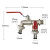 Garden Watering 12 Inch Ball Faucet Zinc Alloy Internal&External Threads Lever Handle Gardening Supplies Automation Kits