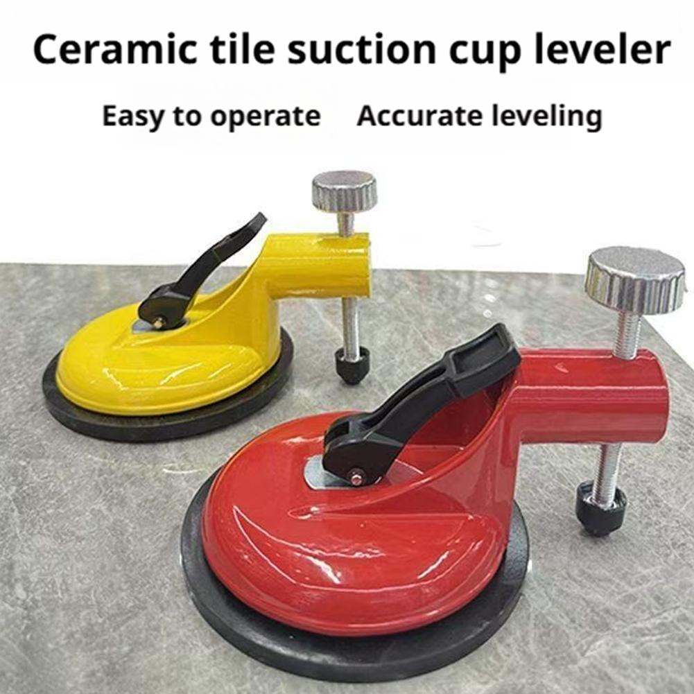 Suction Cup Tile Leveler Aluminum Alloy Adjustable Lippage Fixing Tool 65mm Rubber Pad Ceramic Marble Wall Floor Installation