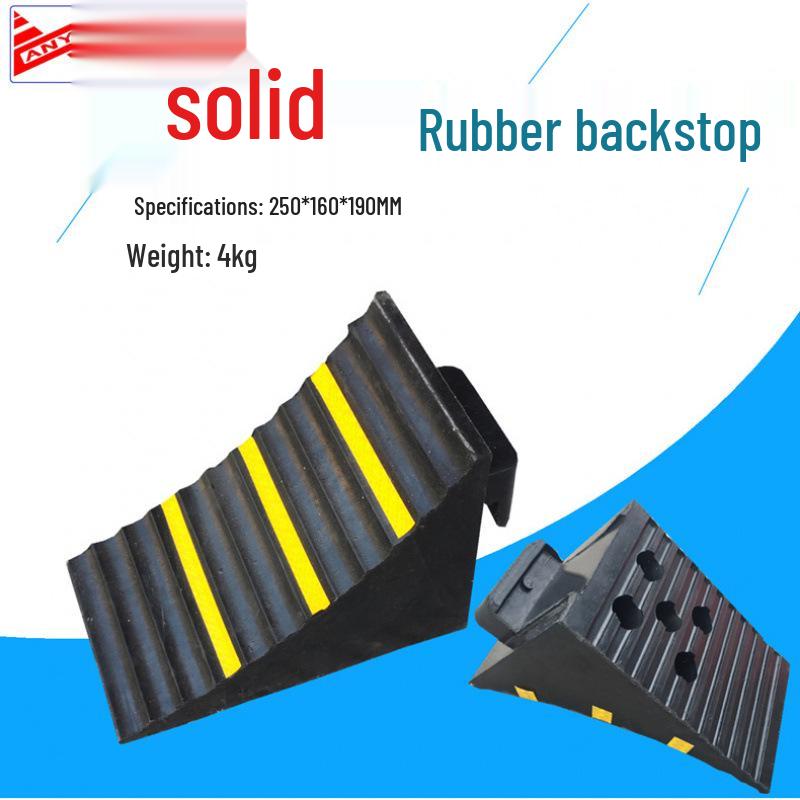 Portable Rubber Wheel Chock: Car, Truck, Parking Anti-Roll Stopper, Skid Preventer Triangle.