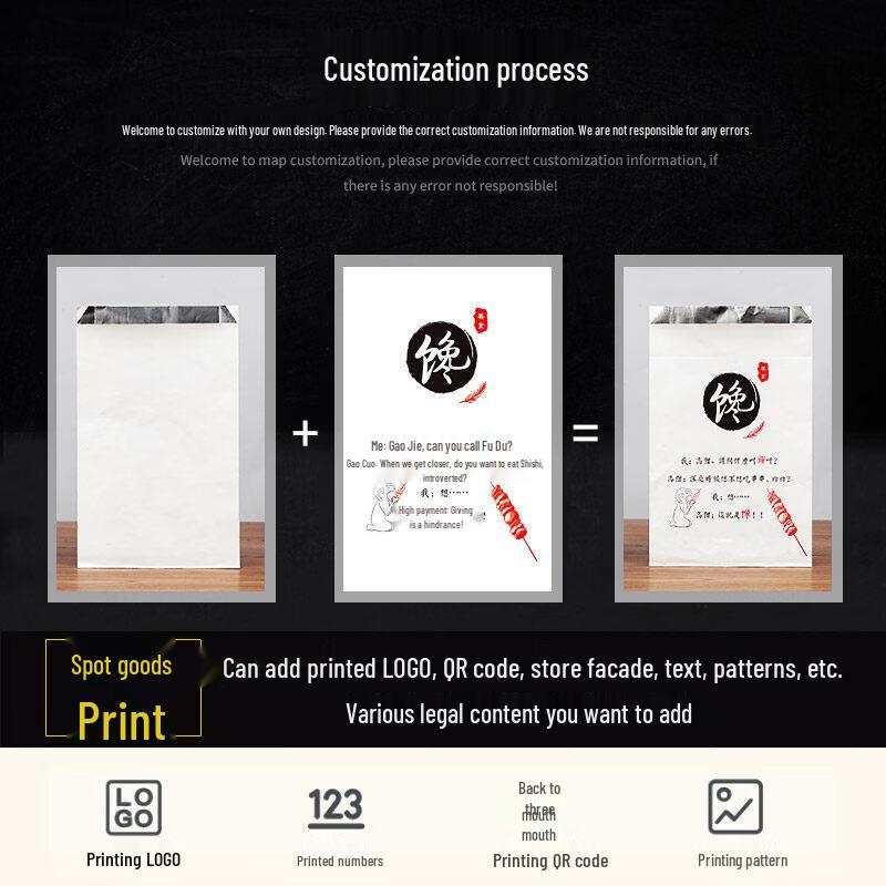 ZISIZ Engångspåse för BBQ Takeaway