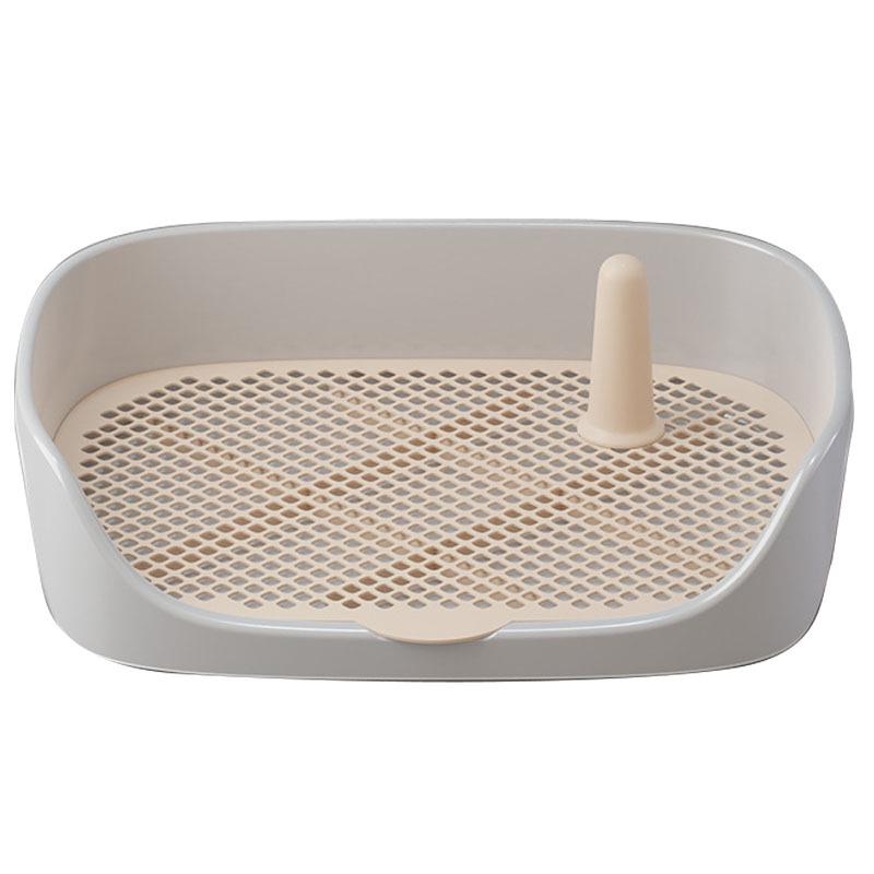 Large Anti-Splash Plastic Pet Toilet with Fence, Semi-Enclosed Design for Pets