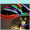 Glowing Led Dog Collar Adjustable Usb Rechargeable Nylon Pet Collar For Night Safety