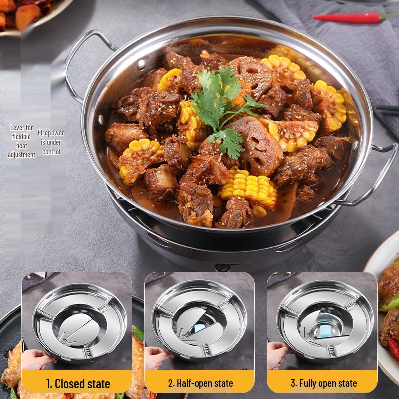 ZISIZ Windproof Alcohol Hot Pot Stove