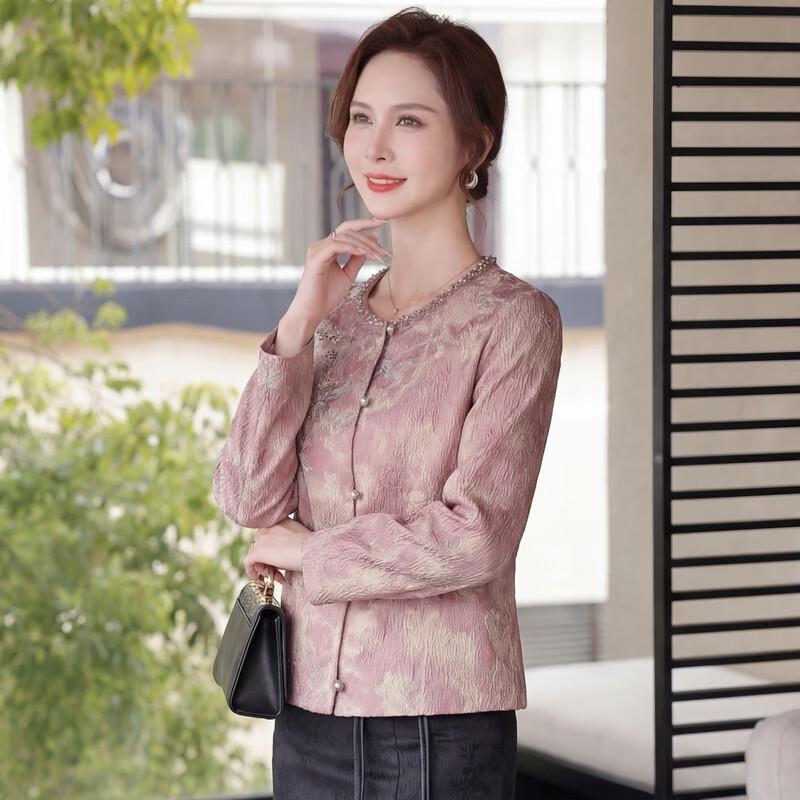 Elegant Chinese Style Spring Jacket for Middle-Aged Women