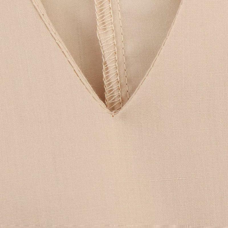 Kaslead New Women clothes Western Style Fashion Simple Plus size Casual Embroidery V-neck Puff sleeve Dress